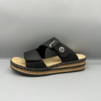 186 Rieker slippers zwart