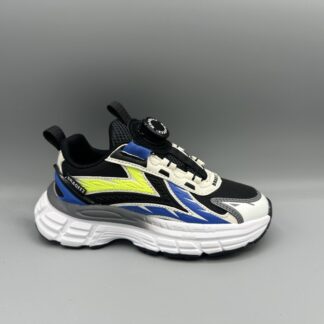 258 Braqeez schoenen met draaiknop blauw wit