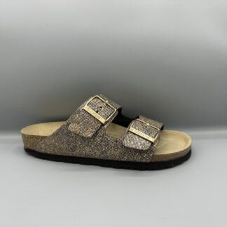 260 Rohde slippers zwart goud metallic