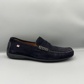 377 Fluchos instapper donker blauw suède