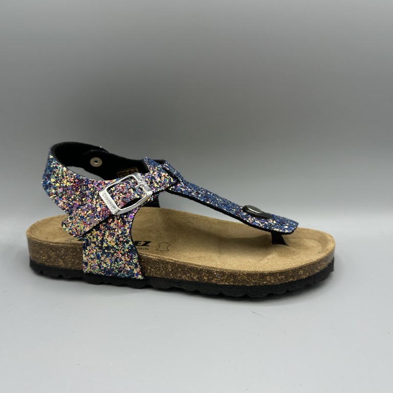 Braqeez sandalen multicolor glitter