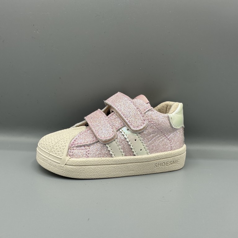 003 Shoesme schoenen met klittenband roze glitter