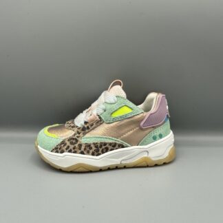 064 Bunnies jr. sneakers groen roze panter