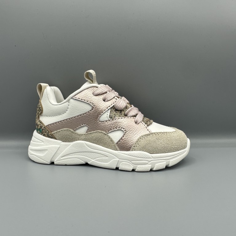 073 Bunnies jr. sneakers wit beige roze