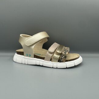 084 Bunnies jr. sandalen goud roze panter