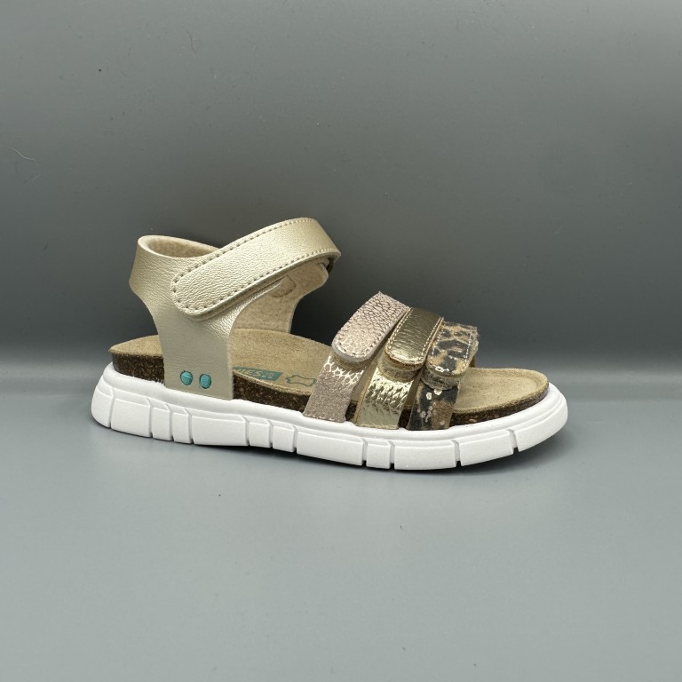084 Bunnies jr. sandalen goud roze panter