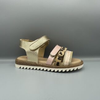 122 Develab sandalen goud roze panter