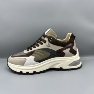 003 VIA VAI sneakers beige wit groen bruin