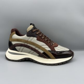 006 VIA VAI sneakers grijs bordeaux rood