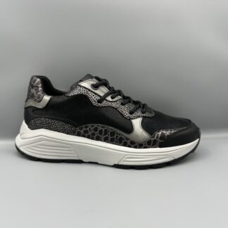 035 Xsensible sneakers zwart zilver