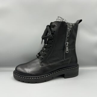 069 Marco Tozzi bikerboot zwart snakeprint