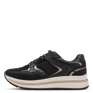 074a Tamaris sneakers zwart goud