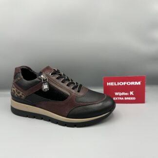 166 Helioform sneakers zwart bordeaux rood