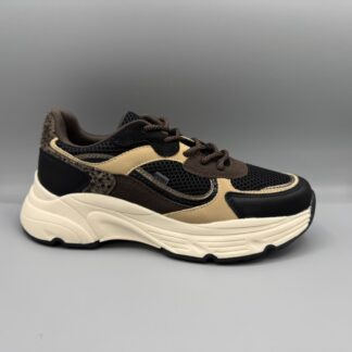 025 Posh by Poelman sneakers bruin beige zwart