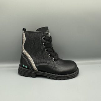 347 Bunnies jr. bikerboot zwart glitter