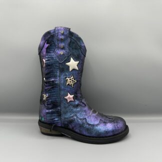 356 Bunnies jr. western laarsje blauw metallic