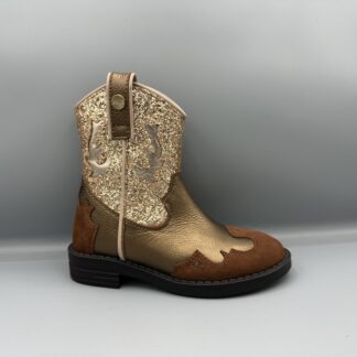 391 Develab western laarsje cognac glitter