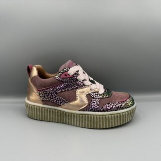 504 Braqeez sneakers bordeaux rood metallic